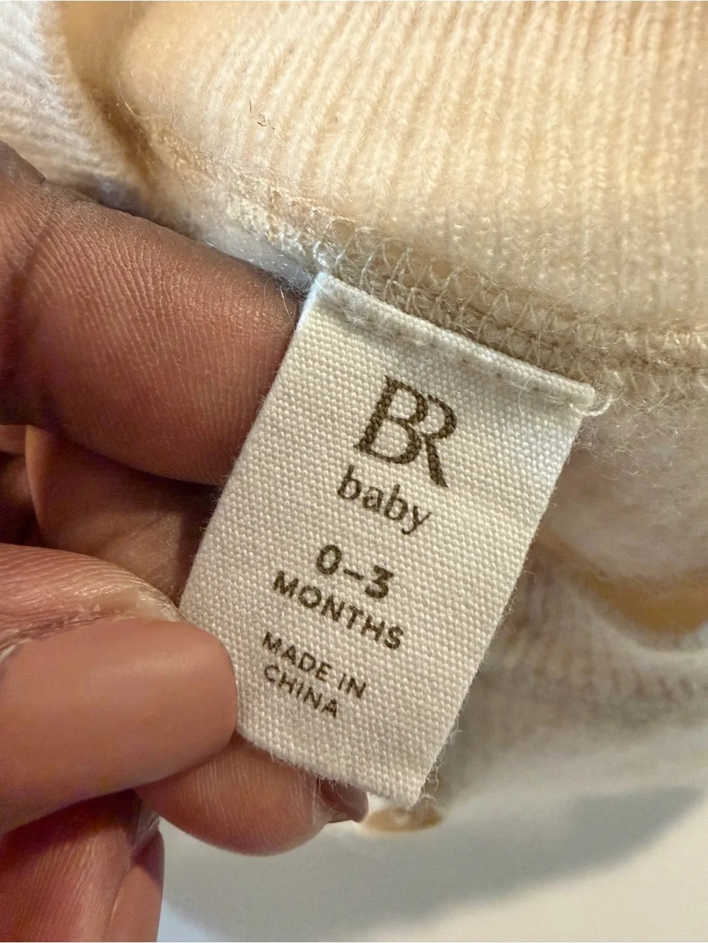 Banana Republic Cashmere Baby One Piece Jumper 0-3 Months Ivory Luxury Heirloom